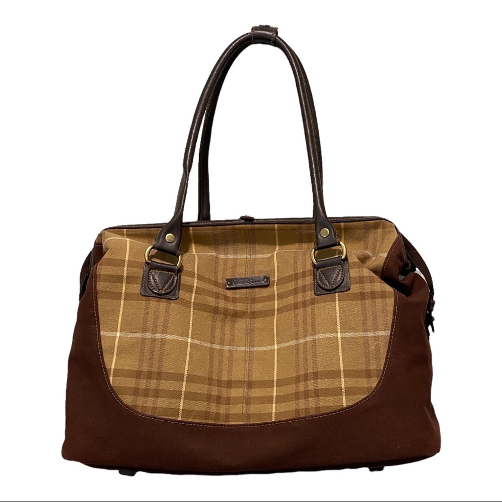 Eddie Bauer Plaid Luggage Weekend Bag